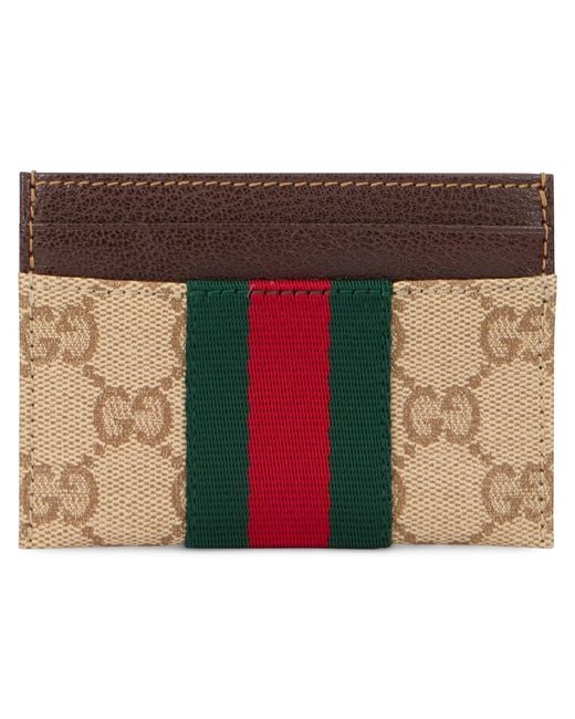 Gucci Natural Monogram Canvas Card Holder