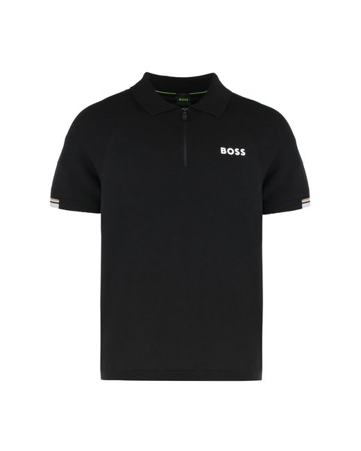 Polo a maniche corte con zip di Boss in Black da Uomo