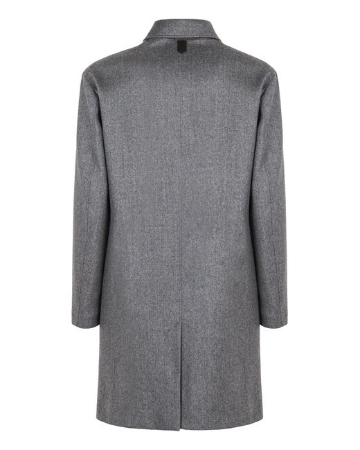 Canali Gray Wool Coat for men