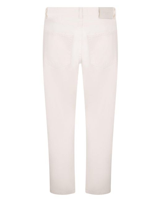 ICON DENIM White Straight Leg Jeans for men