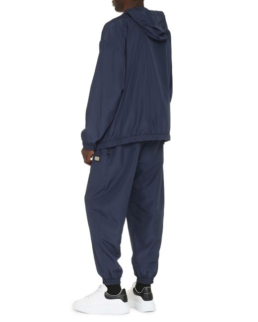 Dolce & Gabbana Blue Nylon Windbreaker Jacket For for men