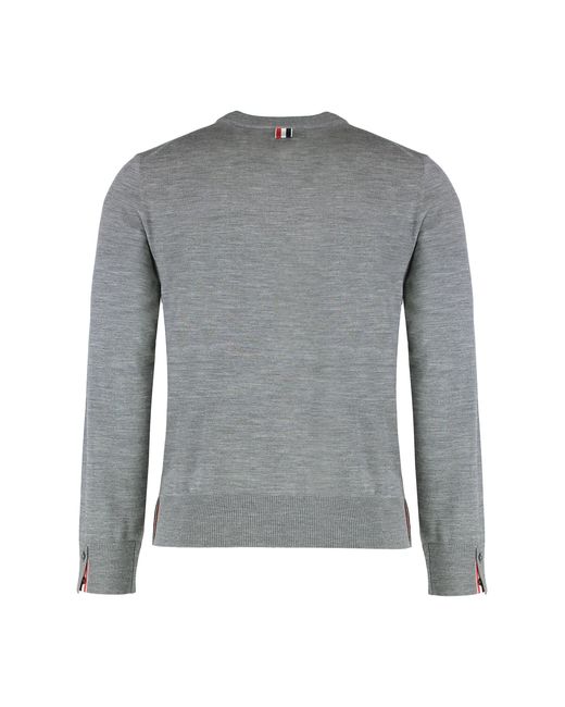 Thom Browne Gray Sweater Crew Neck