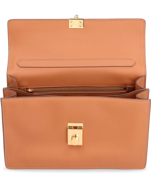 Borsa a spalla Soft Sound in pelle di Prada in Brown