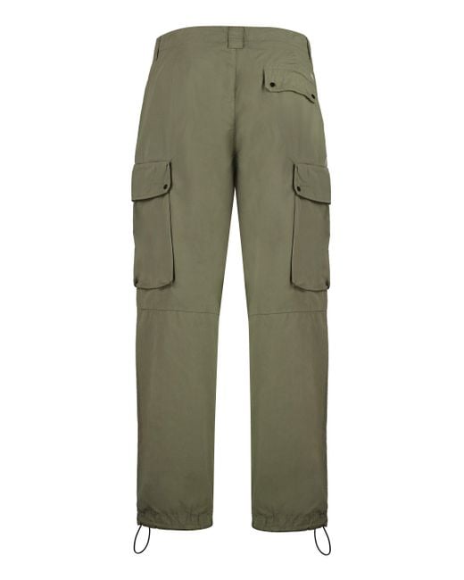 C P Company Green Multi-Pocket Cotton Trousers for men