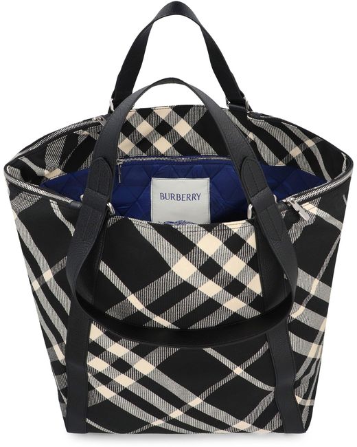 Burberry Black Field Fabric Tote for men