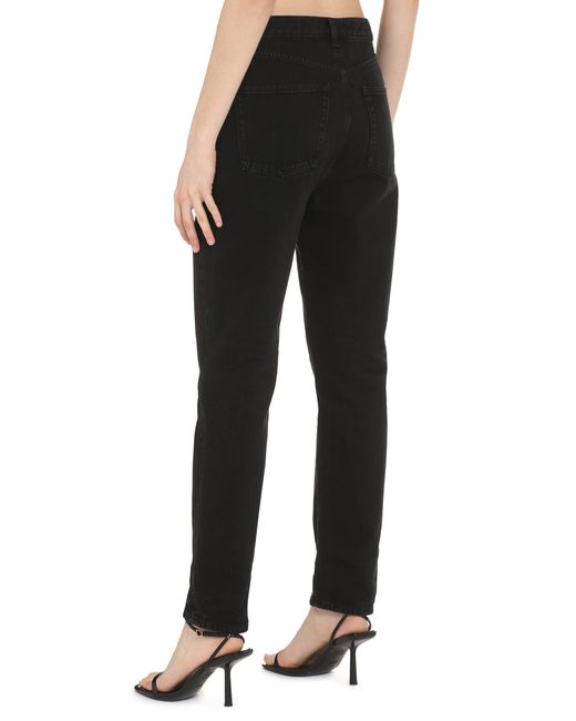 Saint Laurent Blue 5-Pocket Straight-Leg Jeans