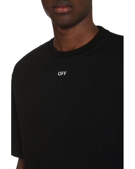 T-Shirt Off Stamp Skate Off di Off-White c/o Virgil Abloh in Black da Uomo