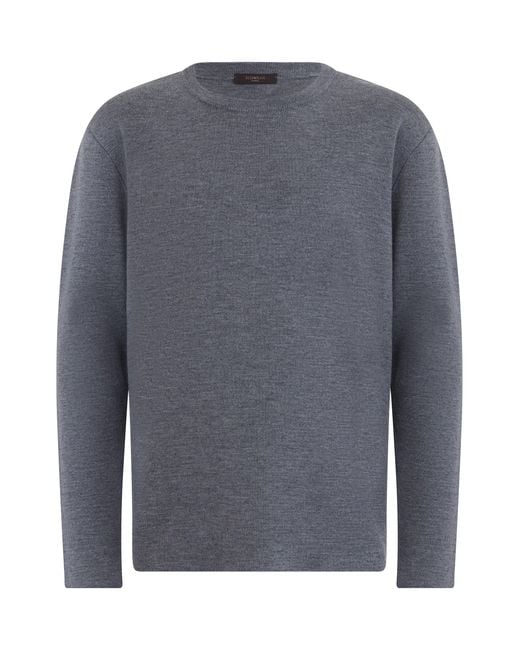 Slowear Gray Crewneck Sweater for men
