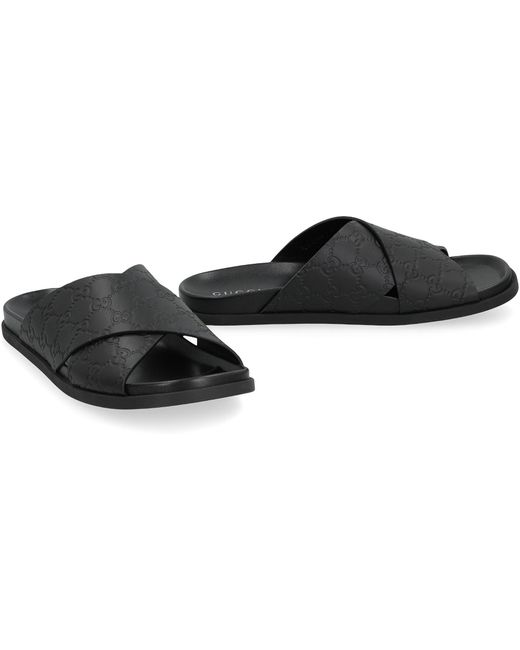 Gucci Black Slides for men