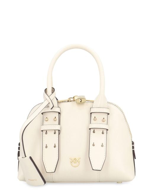 Borsa bowling a mano Mini Escape Bag in pelle di Pinko in Natural