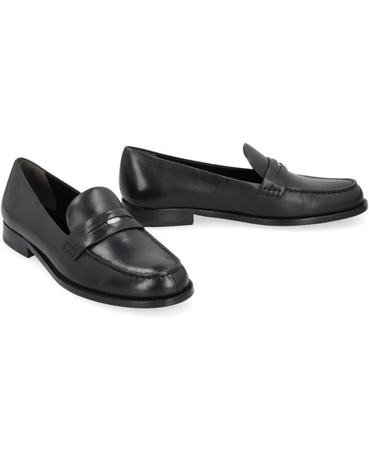 Tory Burch Black Leather Moccasins