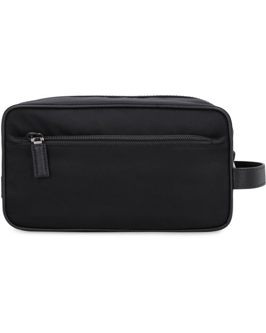 Beauty case in nylon di Prada in Black da Uomo