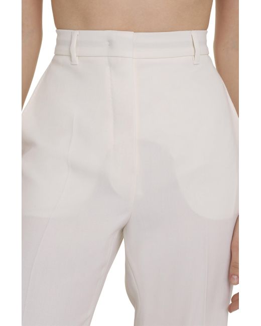 Pantaloni Agami in crêpe di Max Mara Studio in White