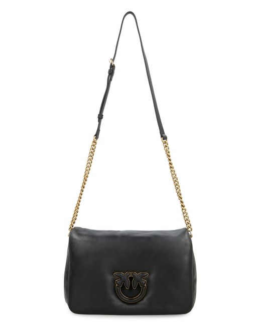 Pinko Black Classic Love Bag Click Puff Leather Bag