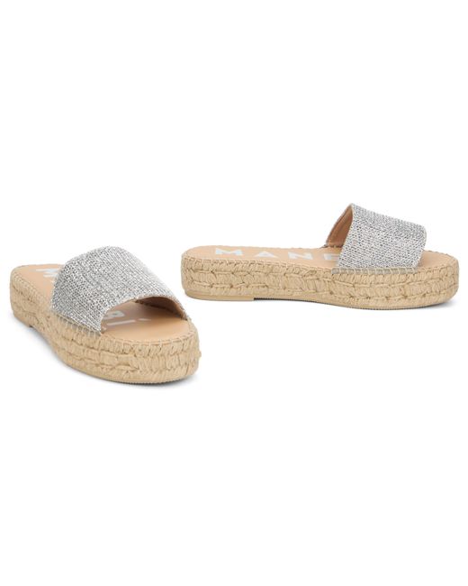 Manebí White Ciabatta Platform With Strap