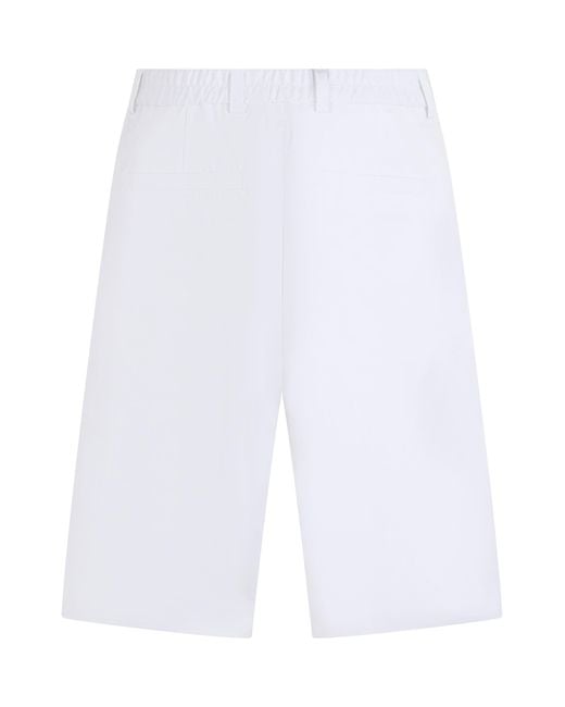 Boss White Cotton Shorts
