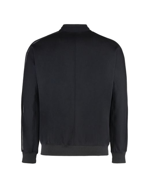 Y-3 Blue Techno Fabric Full-Zip Sweatshirt for men