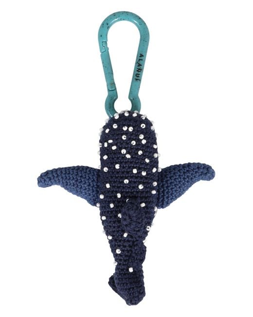Alanui Blue Crochet Keychain