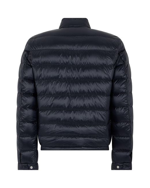 Moncler Blue Padded Jacket With Zipper for men