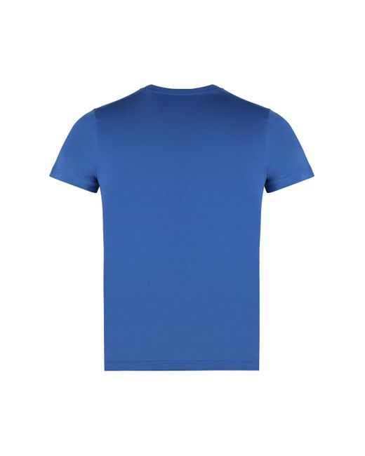 K-Way Blue Edouard Cotton Crew-neck T-shirt for men