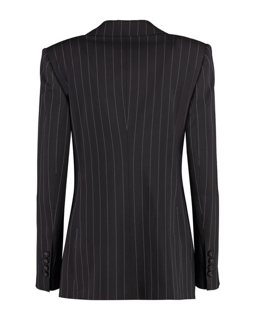 Dolce & Gabbana Black Wool Pinstripe Blazer