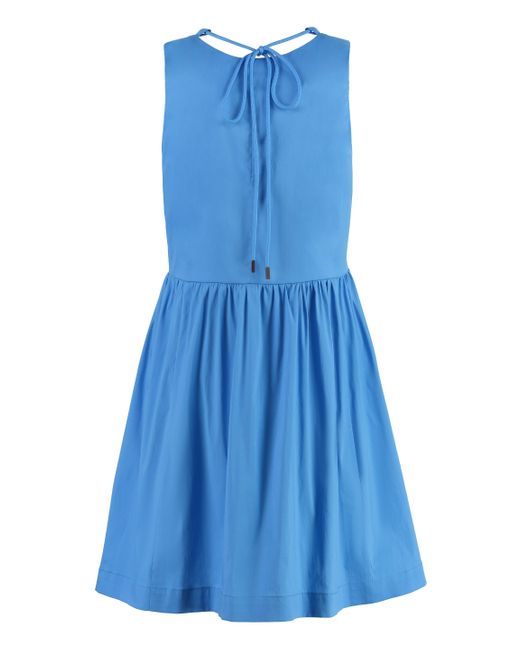 Pinko Blue Avengers Cotton Mini-Dress