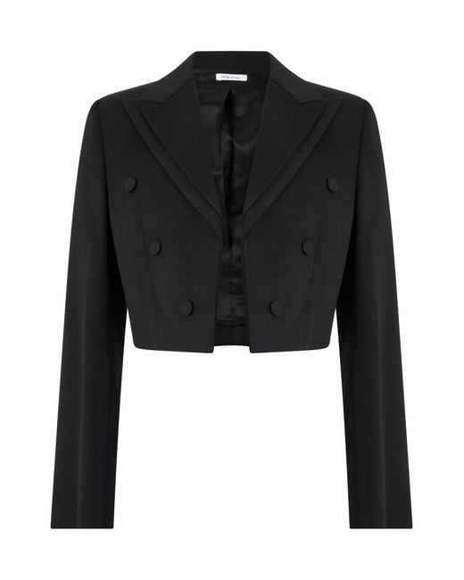 McQueen Black Cropped Jacket