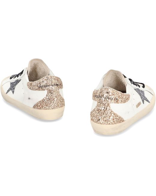 Golden Goose Deluxe Brand White Super-Star Leather Low-Top Sneakers