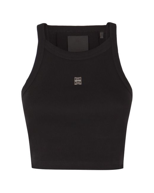 Crop top in cotone di Givenchy in Black