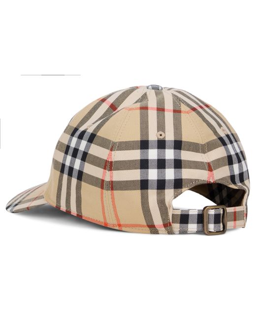 Burberry Natural Tartan Cap With Visor for men