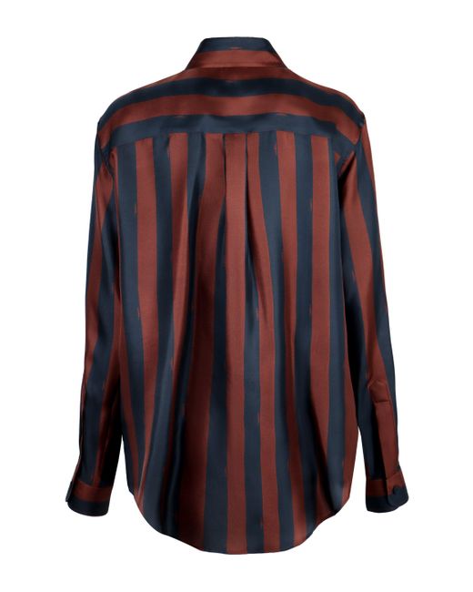 Fendi Blue Striped Silk Shirt