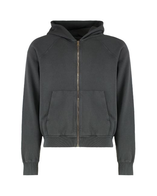 Felpa full-zip con cappuccio di Prada in Black da Uomo