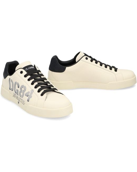 Dolce & Gabbana Natural Sports Shoes With Logo for men