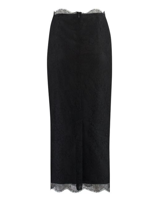 Dolce & Gabbana Black Lace Pencil Skirt