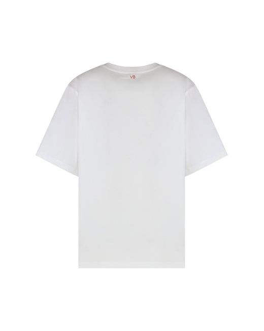 Victoria Beckham White Crew Neck T-Shirt