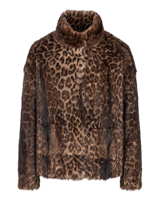 Salvatore Santoro Brown Synthetic Fur Jacket