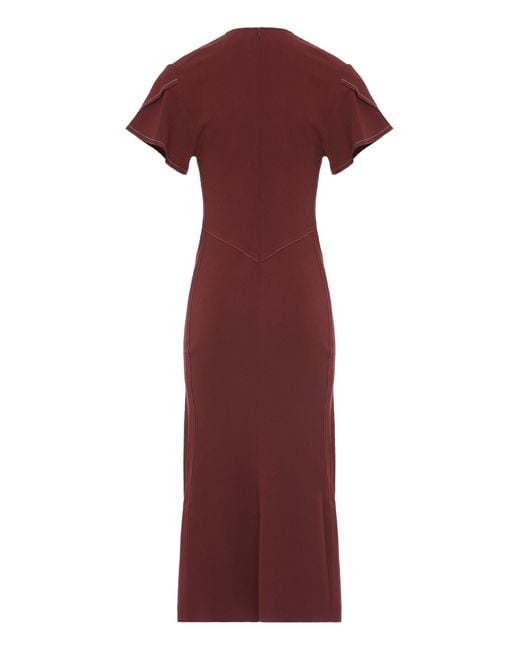 Victoria Beckham Red Midi Dress Eve
