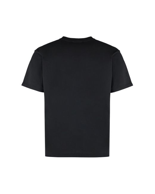T-shirt girocollo in cotone di Stone Island in Black da Uomo
