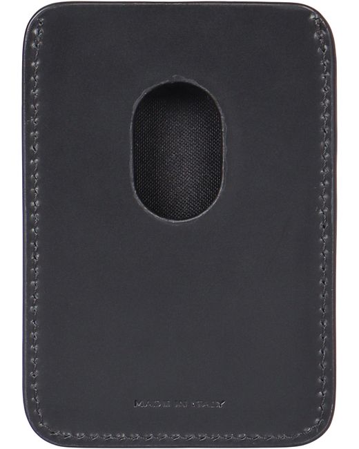 Fendi Black Squared Ff Leather Card Holder for men
