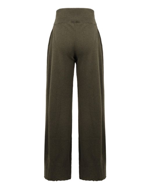 Stella McCartney Green Knit Straight-Leg Trousers