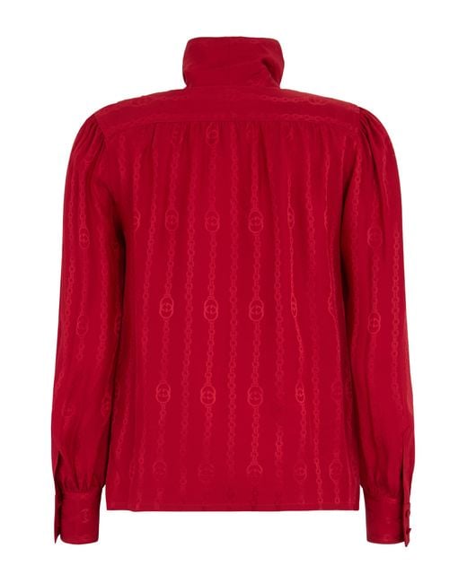 Gucci Red Silk Shirt