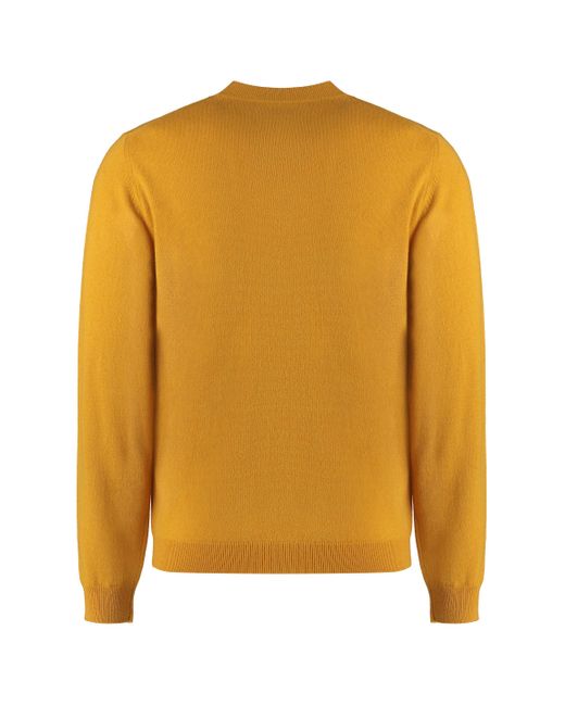 Gucci Yellow Cashmere Crewneck Sweater for men