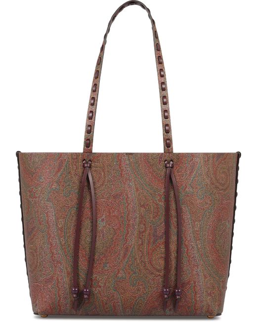 Etro Brown Arnica 1984 Medium Tote