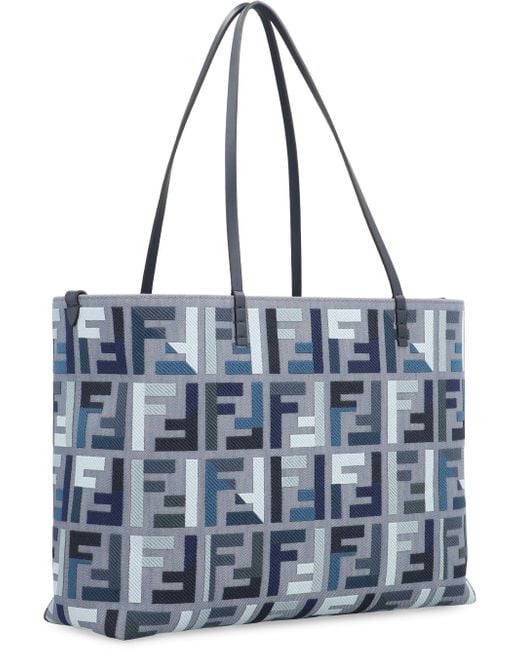 Fendi Blue Roll Large Tote-Bag