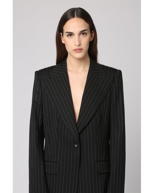 Dolce & Gabbana Black Single-Breasted One Button Jacket