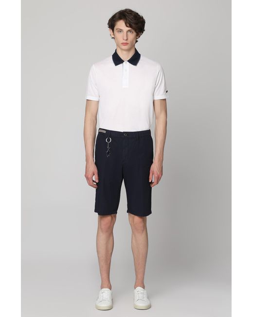 Paul & Shark White Short Sleeve Cotton Polo Shirt for men