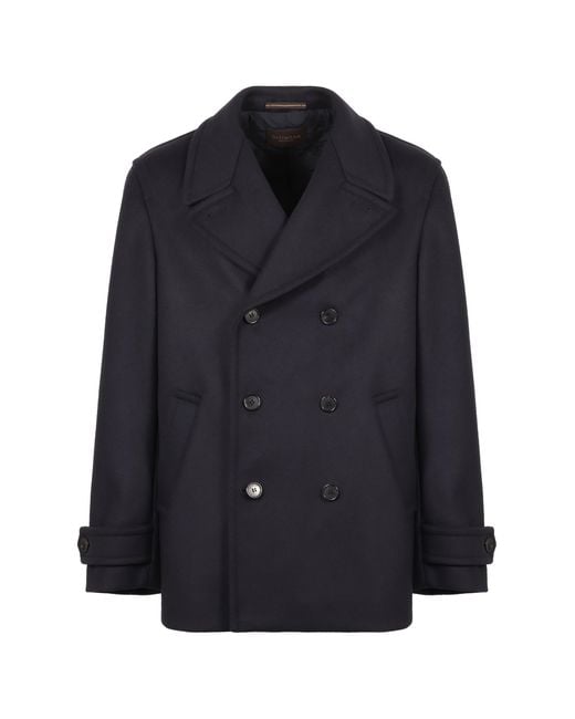Slowear Blue Double-Breasted Coat for men