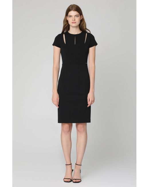 Black crepe dress online