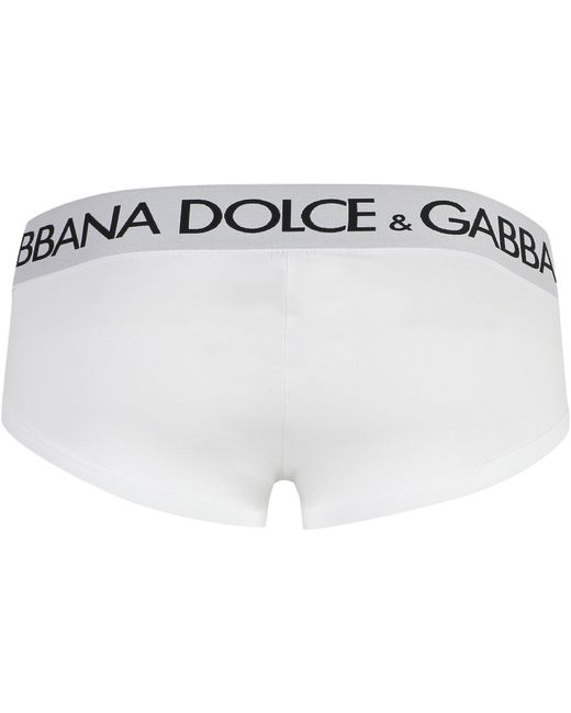 Set da due slip in cotone di Dolce & Gabbana in White da Uomo