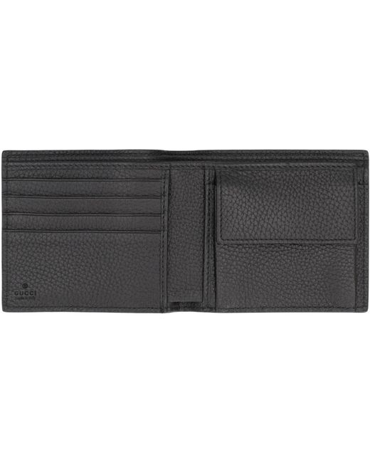 Gucci Gray Leather Bi-Fold Wallet for men